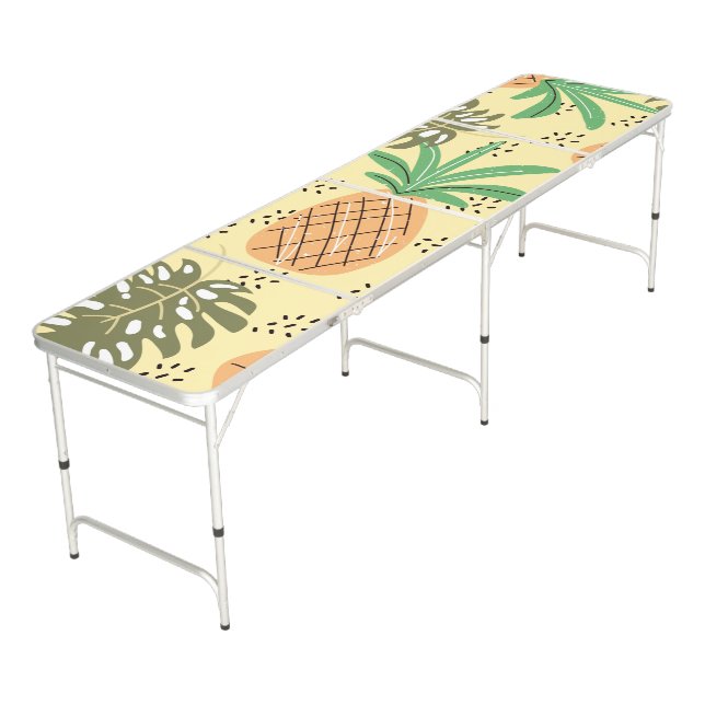 Tropical Pineapple Beer Pong Table (Angled)