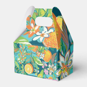 Tropical Pineapple Blue Favor Box