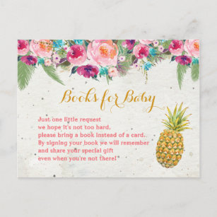 Tropical Pineapple Books for Baby Postcard