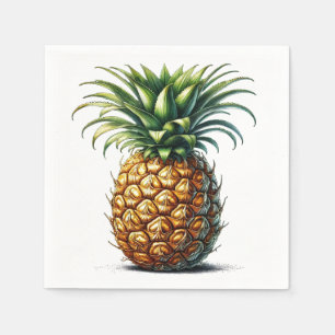 Tropical Pineapple Botanical  Napkins