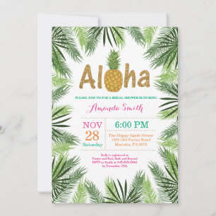 Tropical Pineapple Bridal Shower Invitation