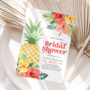Tropical Pineapple Bridal Shower Invitation