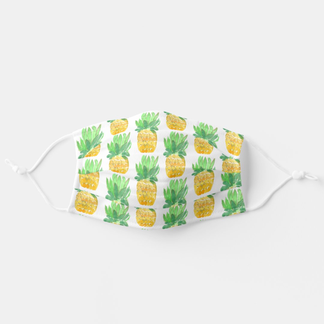 Tropical pineapple cloth face mask | Zazzle