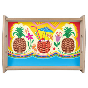 Tropical Pineapple Cocktail Serving Tray