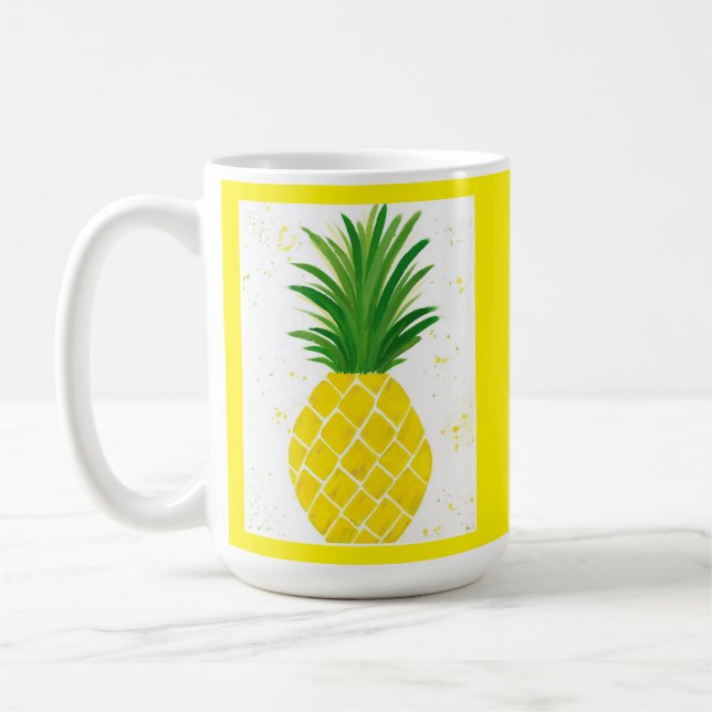 Tropical Pineapple Coffee Mug (Left)