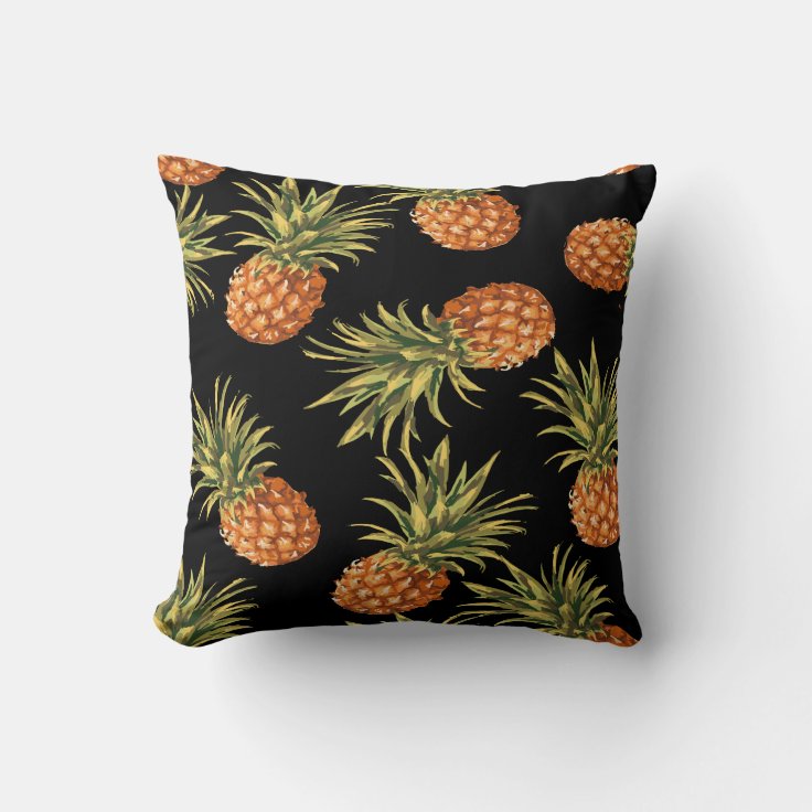 Tropical Pineapple Decorative Throw Pillow Zazzle
