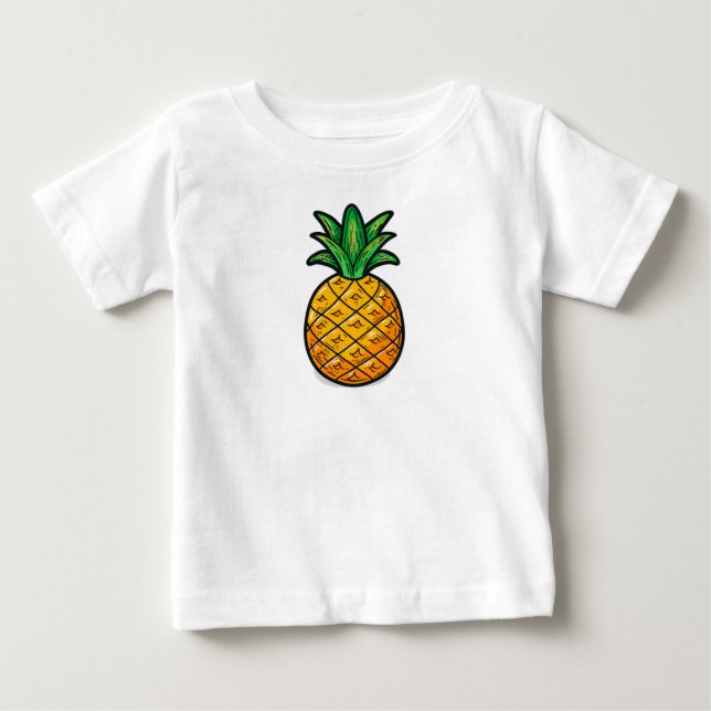 Tropical Pineapple: Flavor of Summer Baby T-Shirt (Front)