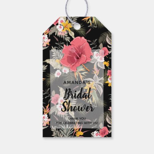 Tropical Pineapple Floral Gift Tags