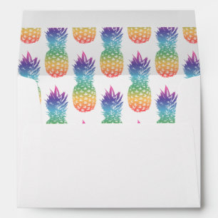 Tropical pineapple fruit pattern liner envelopes