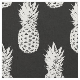 Tropical pineapple fruit pattern textile fabric