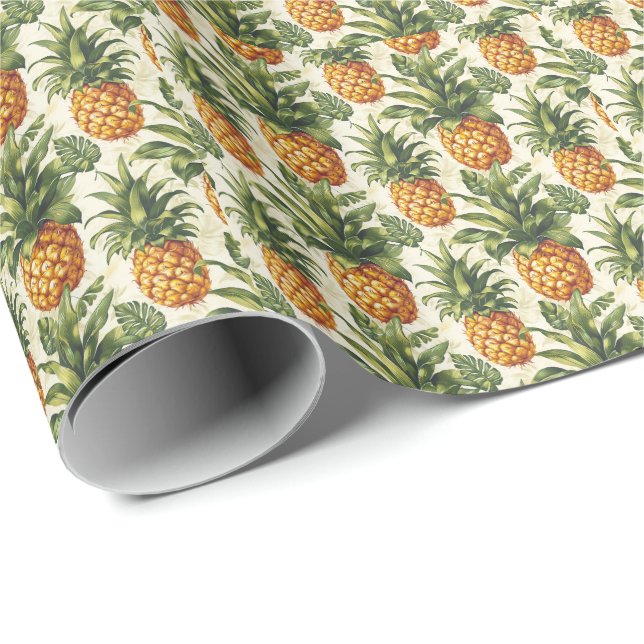Tropical Pineapple Gift Wrap Wapping Paper (Roll Corner)
