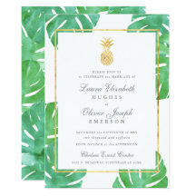 Tropical Wedding Invitations Announcements Zazzle