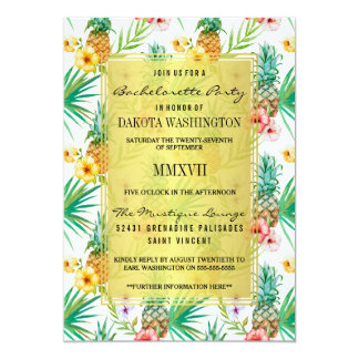 Hawiiaan Bachelorette Party Invitations 8