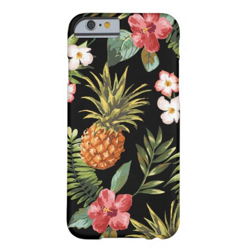 Tropical Pineapple Hibiscus Flowers iphone Cover