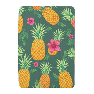 Tropical Pineapple Hibiscus Pattern iPad Mini Cover