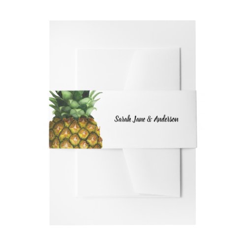 Tropical Pineapple Invitation Belly Band