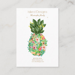 Tropical Pineapple Jewelry Display Card