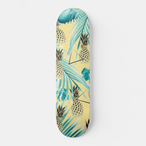 Tropical Pineapple Jungle Geo 1 tropical Skateboard