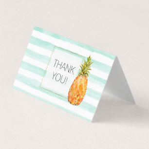 Tropical Pineapple Mint Stripes Thank you