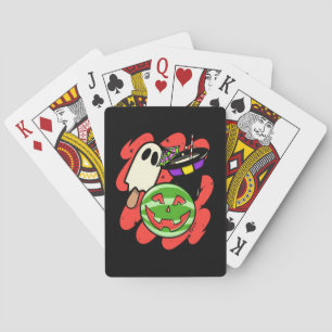 Tropical Pineapple Monster Halloween Classic Poker Cards