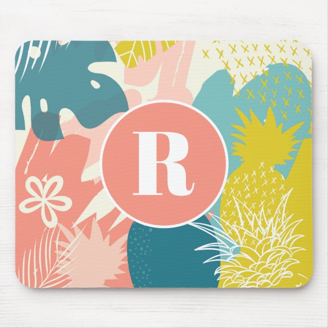 Tropical Pineapple Mouse Pad (Front)