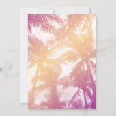 Tropical Pineapple & Palm Trees Bridal Shower Invitation (Back)
