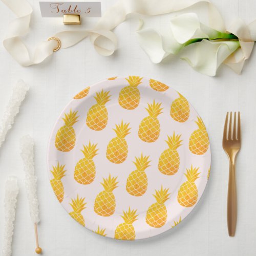 Tropical Pineapple  Paper Plates