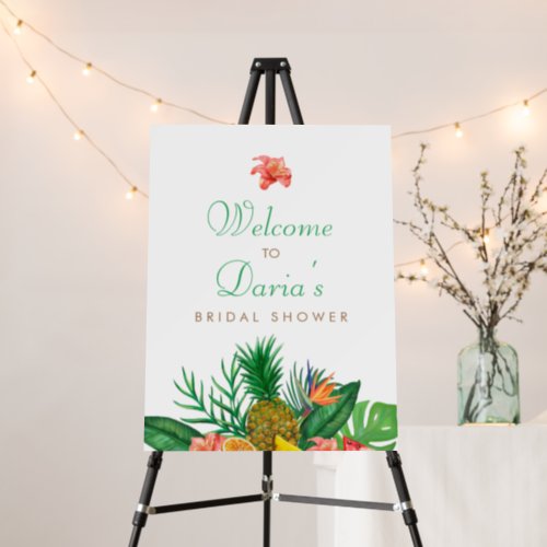 Tropical Pineapple Party Welcome Sign