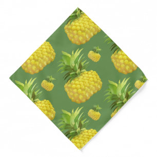 Tropical Pineapple Pattern: Summer Fruit Art Bandana