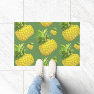 Tropical Pineapple Pattern: Summer Fruit Art Doormat