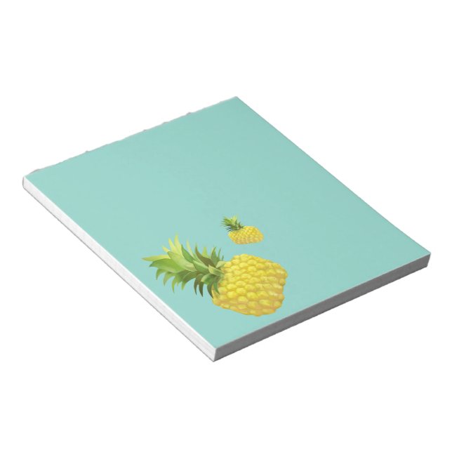 Tropical Pineapple Pattern: Summer Fruit Art Notepad (Angled)