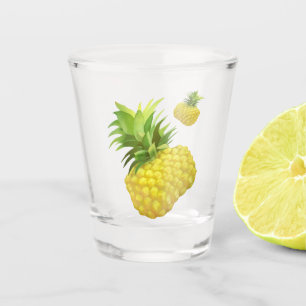 Tropical Pineapple Pattern: Summer Fruit Art Shot Glass