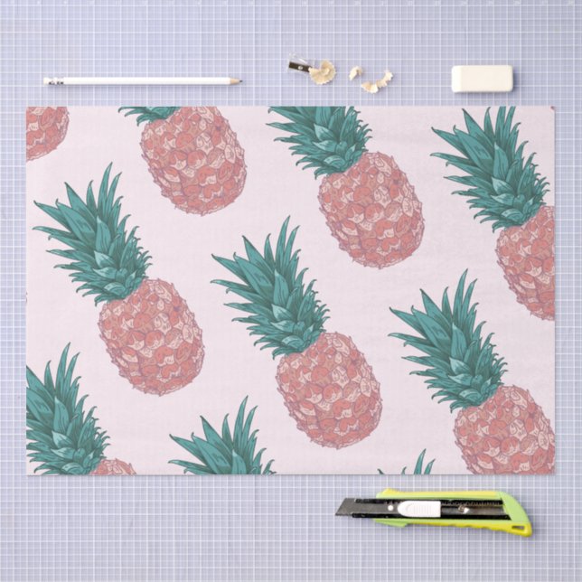 Tropical Pineapple Pattern Tissue Paper (Craft)