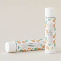 Tropical Pineapple Personalised Baby Shower Favor Lip Balm