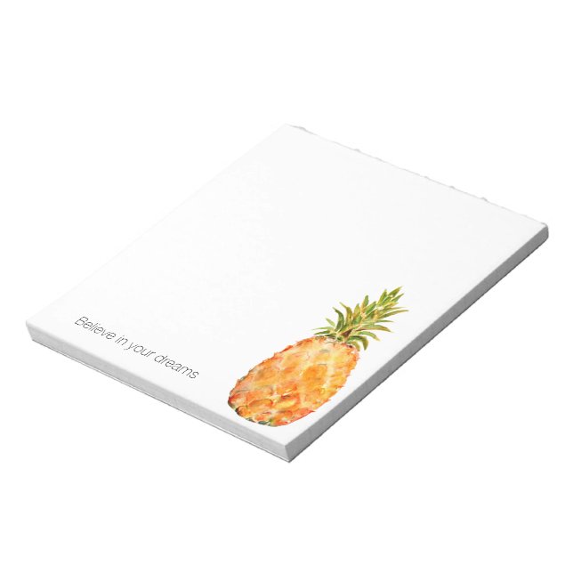 Tropical Pineapple Personalized Notepad (Rotated)