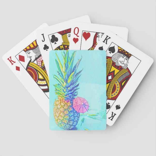 Tropical Pineapple Poker Cards (Back)