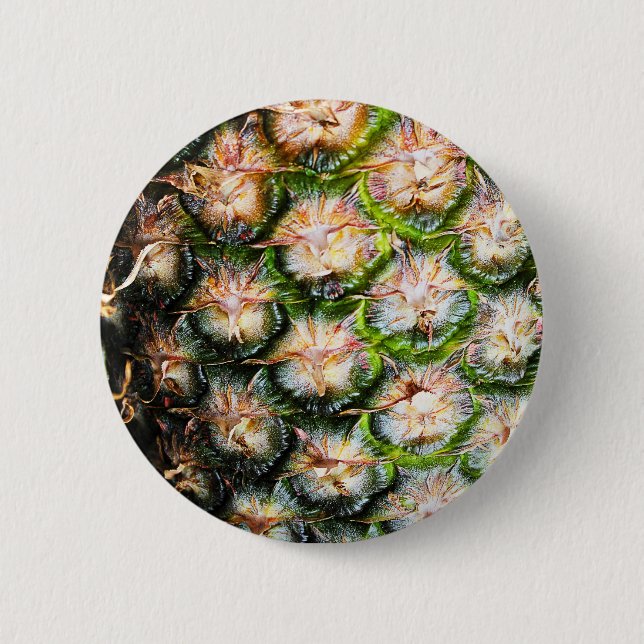 Tropical Pineapple Punch Texture Pinback Button (Front)