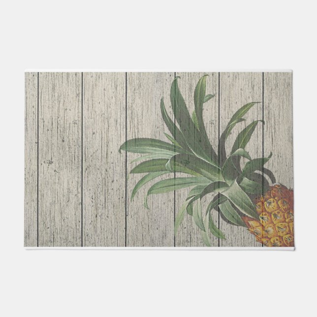 Tropical Pineapple Retro Vibes Doormat  (Front)