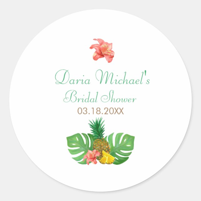 Tropical Pineapple Stickers (Front)