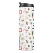 Tropical Pineapple Summer Bachelorette Thermal Tumbler (Rotated Right)