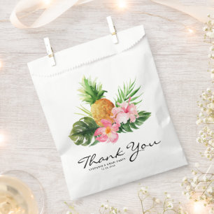 Tropical Pineapple Summer Graduation Thank You Favor Bag