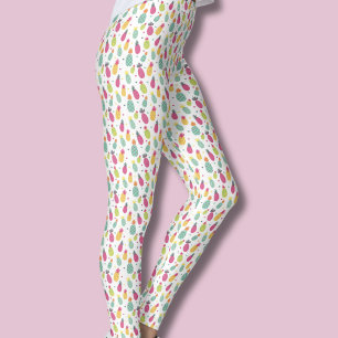 Tropical Pineapple Summer Leggings