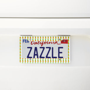Tropical Pineapple Summer License Plate Frame