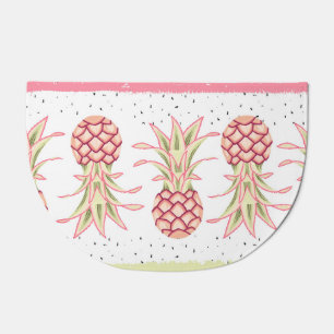 Tropical Pineapple Summer Seamless Print Doormat