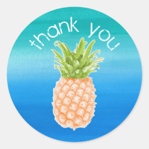 Tropical Pineapple Thank You Favor Sticker