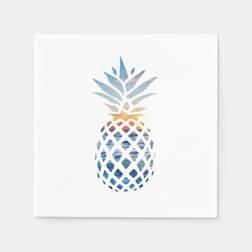 Tropical Pineapple Theme Birthday Party Napkins