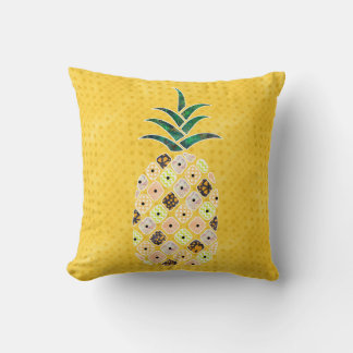 Tropical Pineapple Throw Pillow