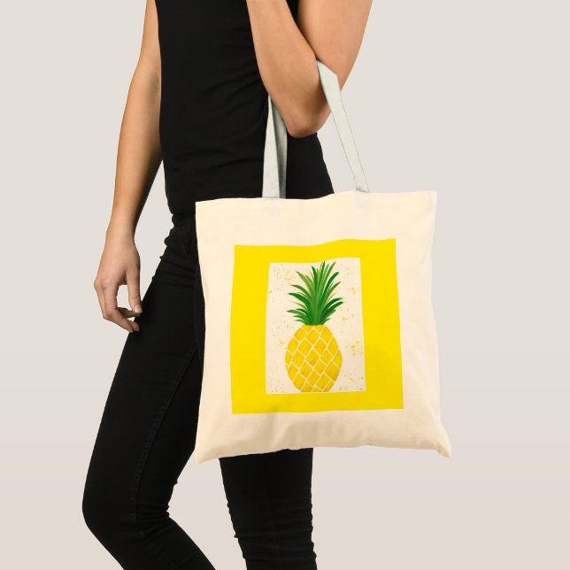 Tropical Pineapple Tote Bag (Front (Product))