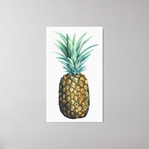 Tropical Pineapple Watercolor Canvas Print
