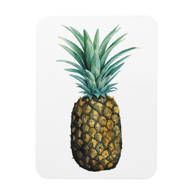 Tropical Pineapple Watercolor Magnet (Vertical)